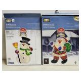 Lot of 2 Lighted Xmas Scupltures w/ Boxes