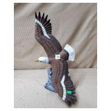 17 1/2" H Ceramic Bald Eagle Statue as is
