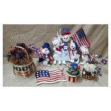 Lot of Annalee Thorndike Patriotic Mice Dolls,