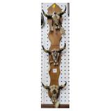 Triple Buffalo Skull Wall Plaque