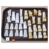 Agate Chess Pieces Lot