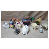 Rooster Figurines, Bunny Figurines, Fantasies
