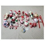 Large Vintage Mixed Santa Figures & Ornaments