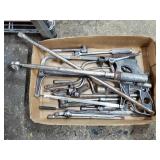 Tray Lot of Mixed Mechanics Tools, Ratchets,
