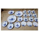 German Windmills & Sail Boats Cups, Saucers,Plates