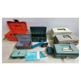 Large Lot of Tool Boxes & Fishing Tackle Boxes