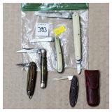 Group of 5 Vintage Pocket knives Germany & USA
