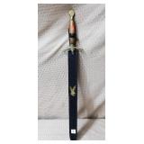 27 1/2" L Pakistan Decorative Sword w/ Leather