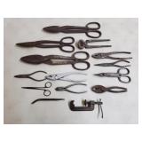 Mixed Lot of Antique & Vintage Tools, Snips,Pliers
