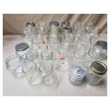 Lot of Mason Jars, Assorted Glass Jars
