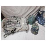 Vintage Army Helmet, Cap, Boots, Hunting