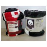 Craftsman & Panda Oversized Throw Blankets