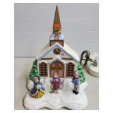 Vintage Ceramic Carolers w/ Church Light