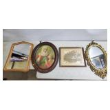 Lot of Coal Mining Picture & Vtg Mirrors