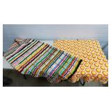 Lot of 2 Hand Crochet Afghan Blankets