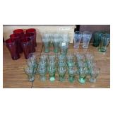 Large Lot of Assorted Coca Cola Contour Glasses