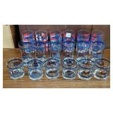 Lot of Pepsi Glasses - Stained Glass Series &