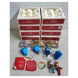 Lot of Pyramid Xmas Ornaments w/ Boxes,