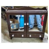 Large Wood Medicine Cabinet w/ Porcelain Knobs