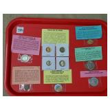 24kt Gold Plated Bison Nickel, US Ike Dollar,