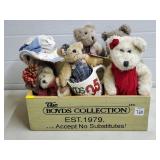 Lot of Boyds Bears Plushies w/ Boyds Wood Crate