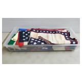 Tote w/ Assorted Yard Flags