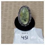 Prehnite Ring Size 8