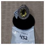 Lemon Quartz Ring Size 7