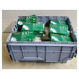 Large Lot of Assorted Blue Xmas Lights w/ Tote