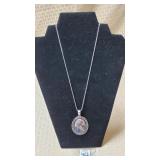 Sodalite Pendatn Necklace with Chain