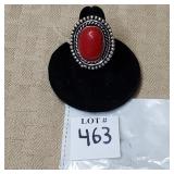 Red Coarl Ring Size 7