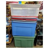 Lot of Assorted Totes, some w/ lids