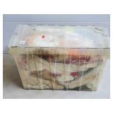 Tote w/ Tableclothes, Scarves, Linens, etc