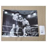 10x8 Autographed Black-and-white Boxing Photograph