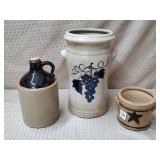 Lot of Assorted Stoneware Decorative Pottery