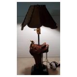 Western Saddle w/ Leather Shade Table Lamp
