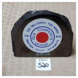 1978 Lehigh Coal " 250th Millionth Ton Mined" Coal