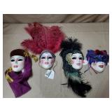 Lot of Vtg Clay Art Masks