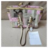 Coach Signature Stripe Demi/Median Shoulder Bag