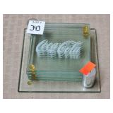 Coca Cola Glass Coaster Set