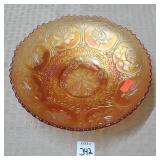Fenton Dragon & Lotus Marigold Carnival Bowl