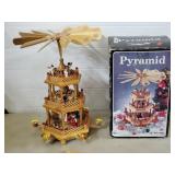 Christmas Wood Pyriamid w/ Original Box