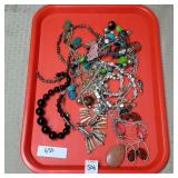 Tray Lot of Assorted Costume Necklaces