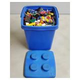 Lot of Assorted Legos w/ Blue Lego Box