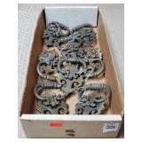 Tray of Vintage & Antique Brass Hardware