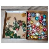 Lot of Vintage Glass Xmas Ornamnets & Decorative