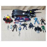 Grouping of Batman Action FIgures, Vehicles, Etc