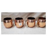Set of 4 Sterling Chef Copper Moscow Mule Mugs