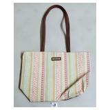 Longaberger Pastel Stripe Tote Bag