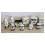 Handpainted Japan Floral Spice Canister Set